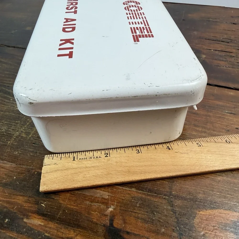 Vintage Contel Continental Telephone First Aid Kit Metal‎ Box American